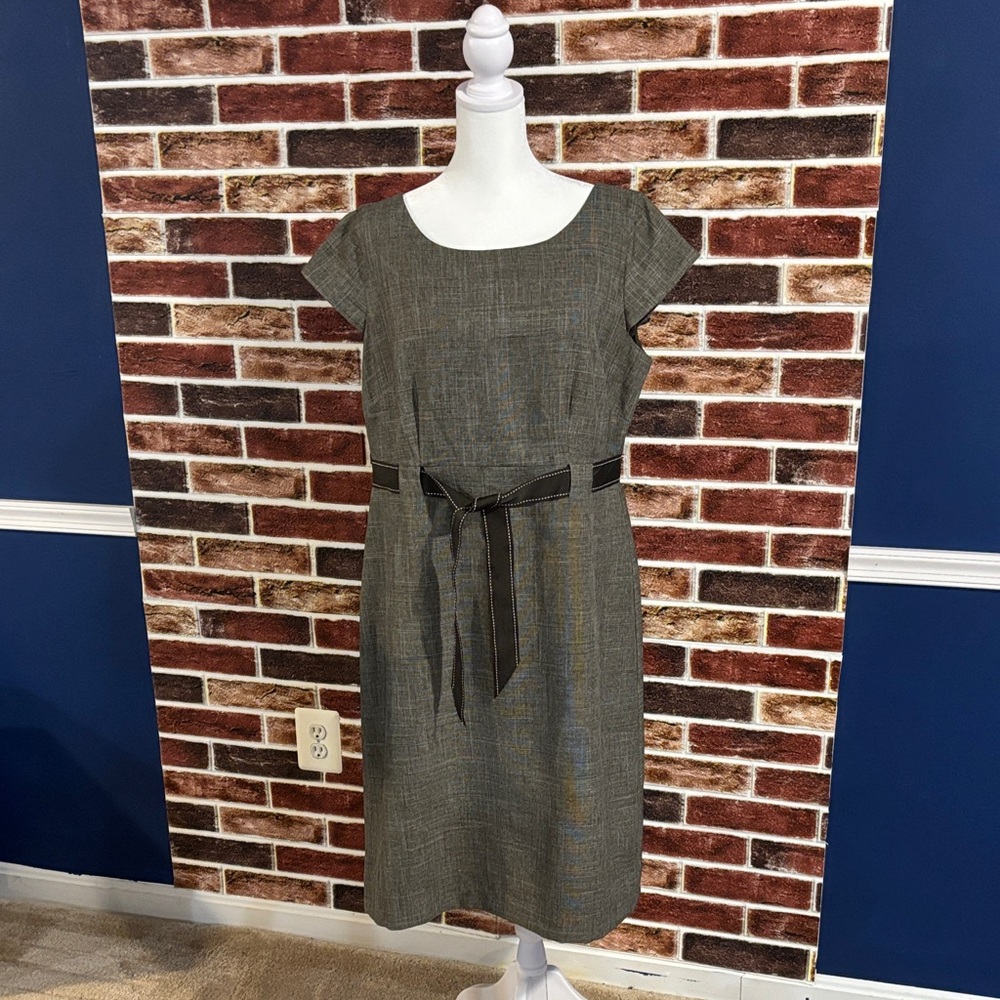 Studio I Charcoal Midi Dress with Belt
